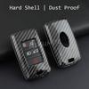 Carbon Fiber Car Key Fob Cover Chain Case For Land Range Rover Sport Evoque Defender 90 110 130 Discovery Velar Jaguar XF F-PACE