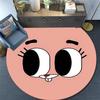 Anais Gumball Muster runder Teppich, Teppich für Wohnzimmer Schlafzimmer Spielzimmer, rutschfeste Bodenmatte, Weihnachtsgeschenke und Geburtstagsgeschenke.