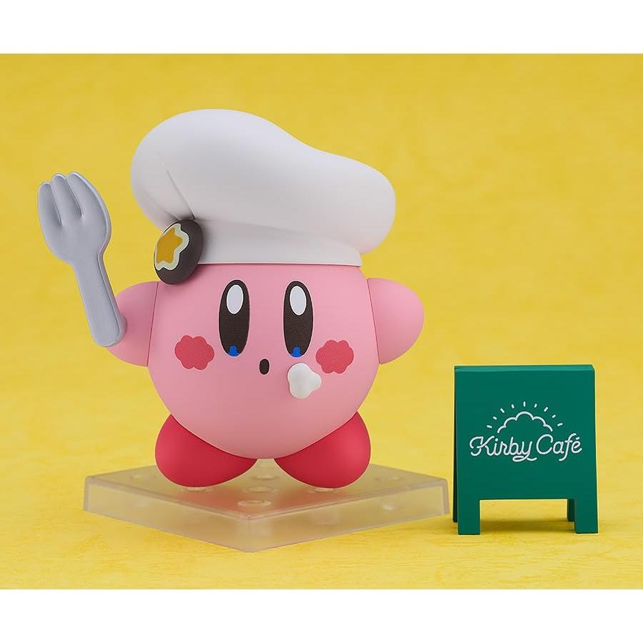 Nendoroid Kirby Cafe Version Action Figure - Non-Scale, Plastic & Magnetic, Pre-Painted, Poseable