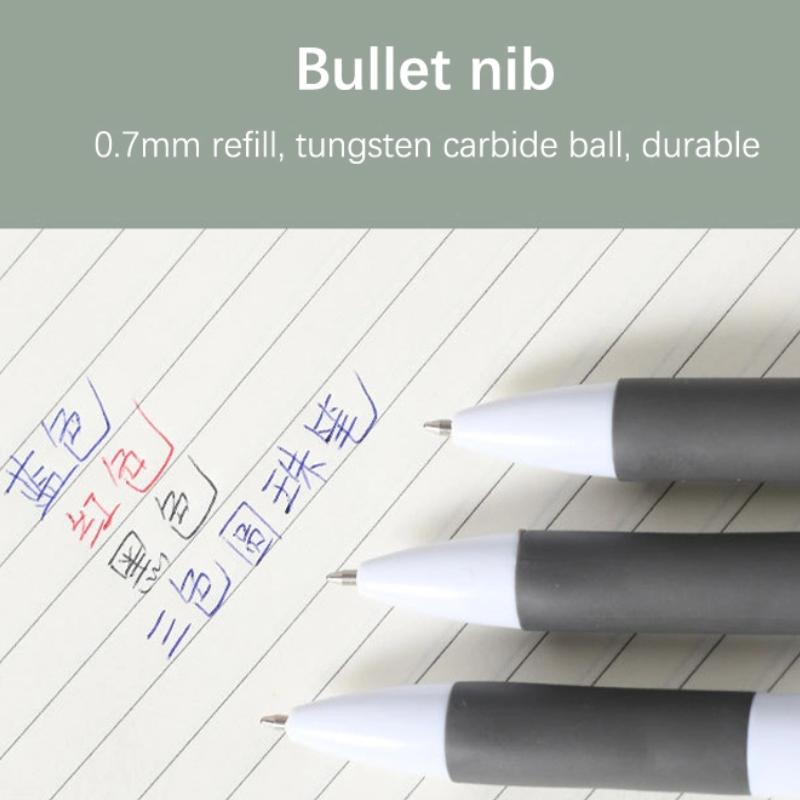 3 In 1 Red/Black/Blue Ink Color 0.7mm Student Ballpoint Pens Ball Point Writing Stationery Fine School Supplies Pencils Office