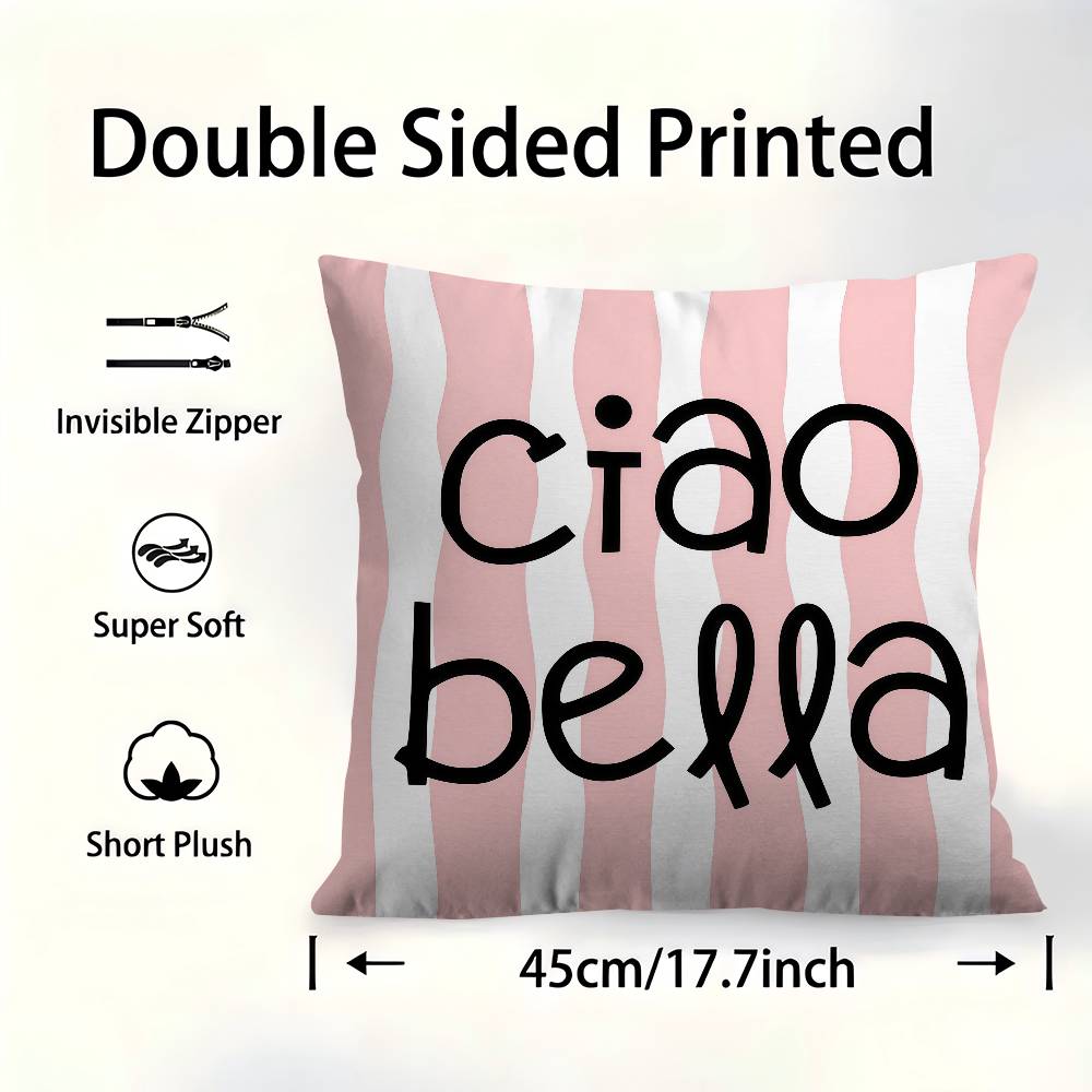 Ciao Bellas Italy Cushion Cover Decorative Pillow Sofa Home Decor Case Pillow Cases