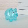 Piggy Bank Transparent Visible Cute Cartoon Pig Shape Money Saving Box for Daily Life