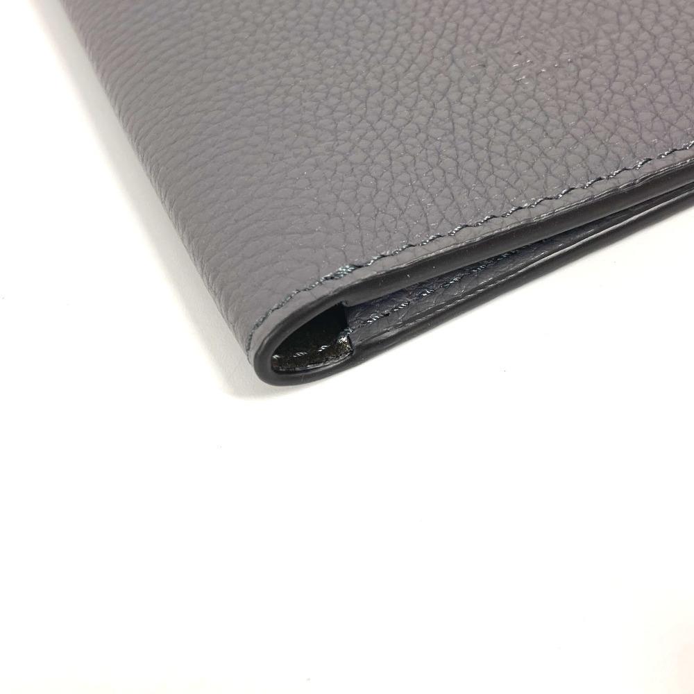 FENDI logo Cover Stationery passport case Leather gray