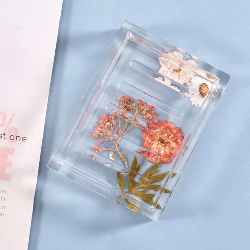 Seifenschale Halter Silikonharz Gussform Schmuck Platte Tablett Epoxidform Werkzeug