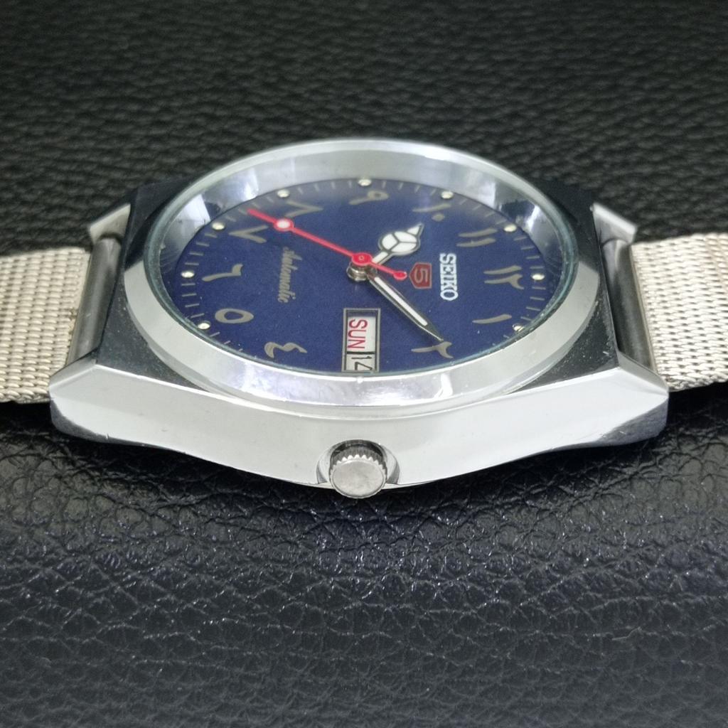 JAPAN VINTAGE REFURBISHED SEIKO 5 AUTOMATIC 6309A MENS BLUE DIAL WATCH a441385-5 Sk-a441385