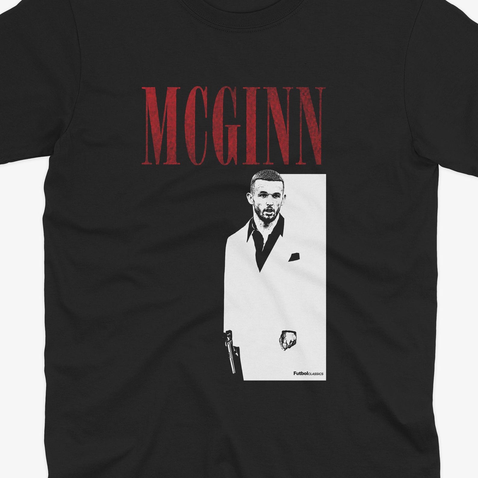 John McGinn Scarface Style T Shirt | Aston Villa T Shirt | AVFC | Aston Villa Shirt | Villa Park | Aston Villa Fan | Aston Villa Gift S