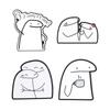 Flork Meme Enamel Pins Funny Sarcasm Cartoon Brooches Cute Humorous Spanish Quotes Lapel Badges Jewelry Gift for Friends
