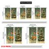 2pcs,2D Plane Printing Popular Curtain Panels Cute Reindeer Christmas Tree Snow (3) Durable Polyester (without Rod) Room Decor