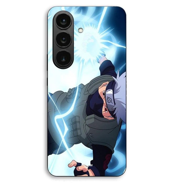Coque de téléphone - MANIACASE - Samsung Galaxy S26 Plus - Silicone TPU - Noir - Motif Naruto Masque Pouvoir