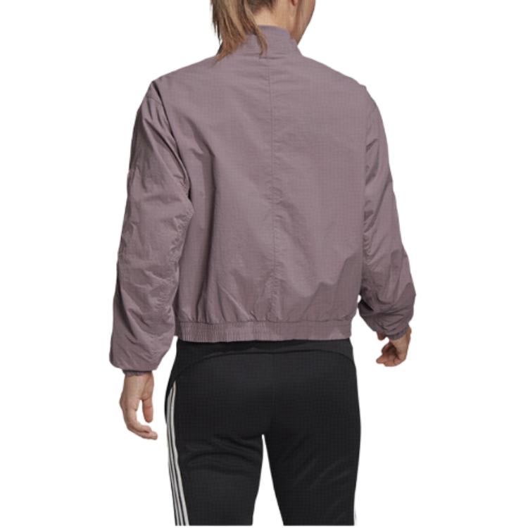 Adidas FW20 Womens Bomber Breathable Outdoor Long Sleeve Jacket Women Jacket Purple FL1836