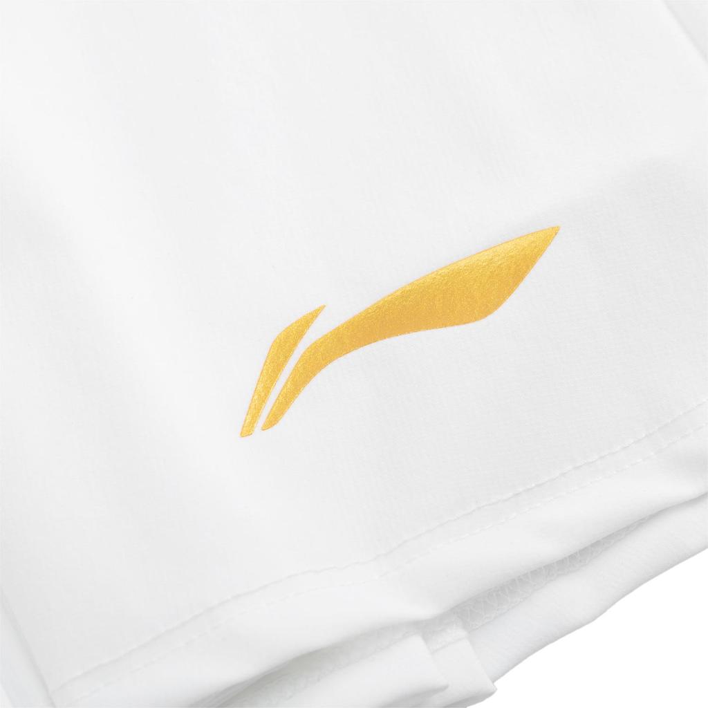 Li Ning Badminton Series Solid Color Mid Waist Soft Comfortable Breathable Versatile Casual Skirt Women Skirts Standard-White ASKV012-2