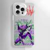 Anime E-Evangelion Eva-01 Handyhülle Für iPhone 16 15 14 13 12 11 Pro Max Weiß Matt Laser Metallic Aurora Funda