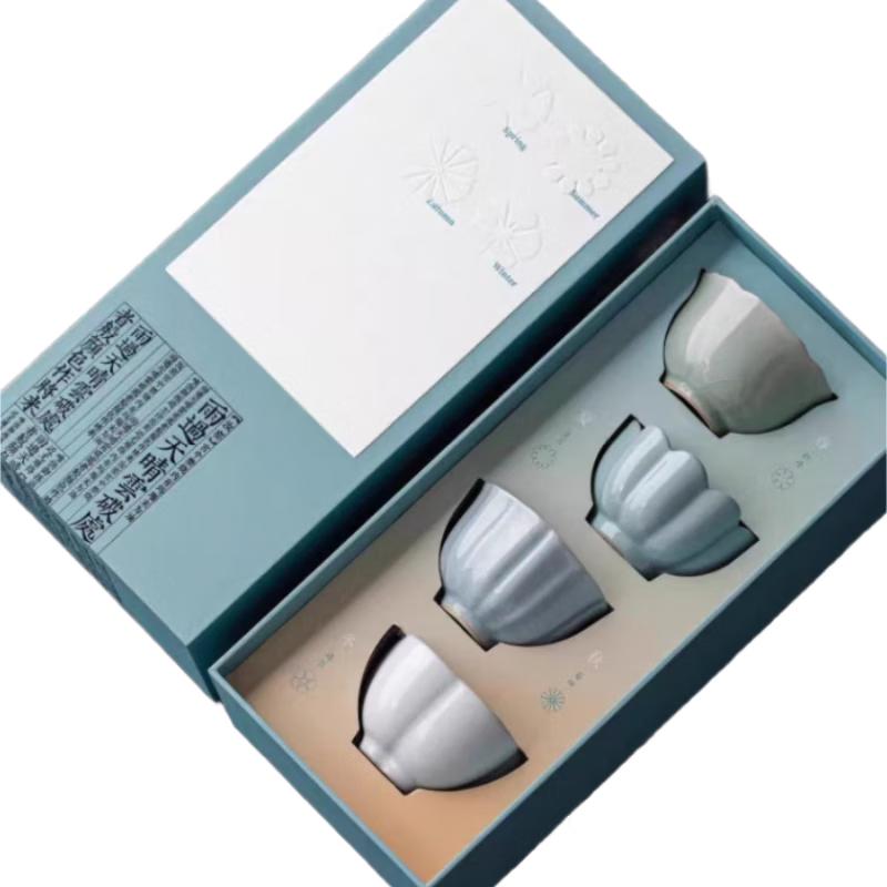 Ru Shan Ming Ceramic Four Seasons Flower Tea Set