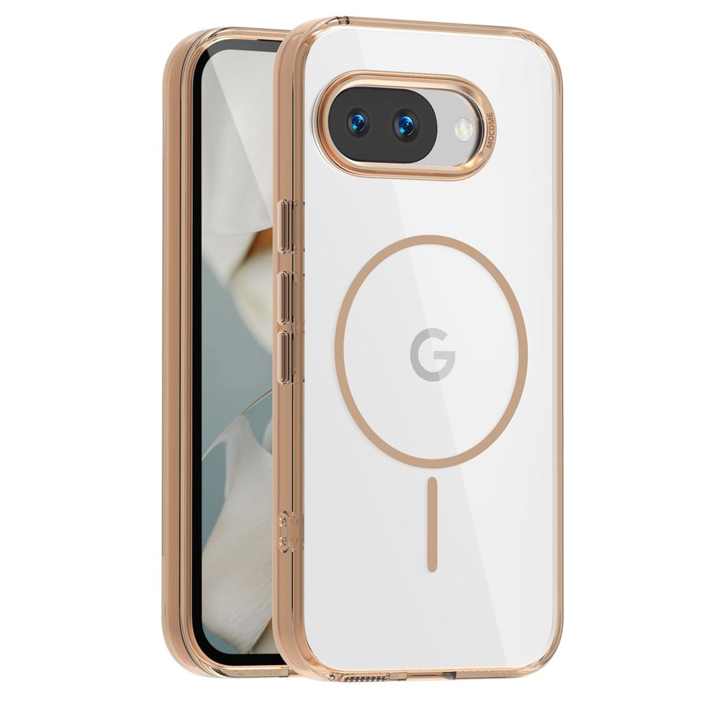 Pro Google Pixel 9a Magnetické pouzdro Kompatibilní s MagSafe TPU PC Průhledný kryt na telefon