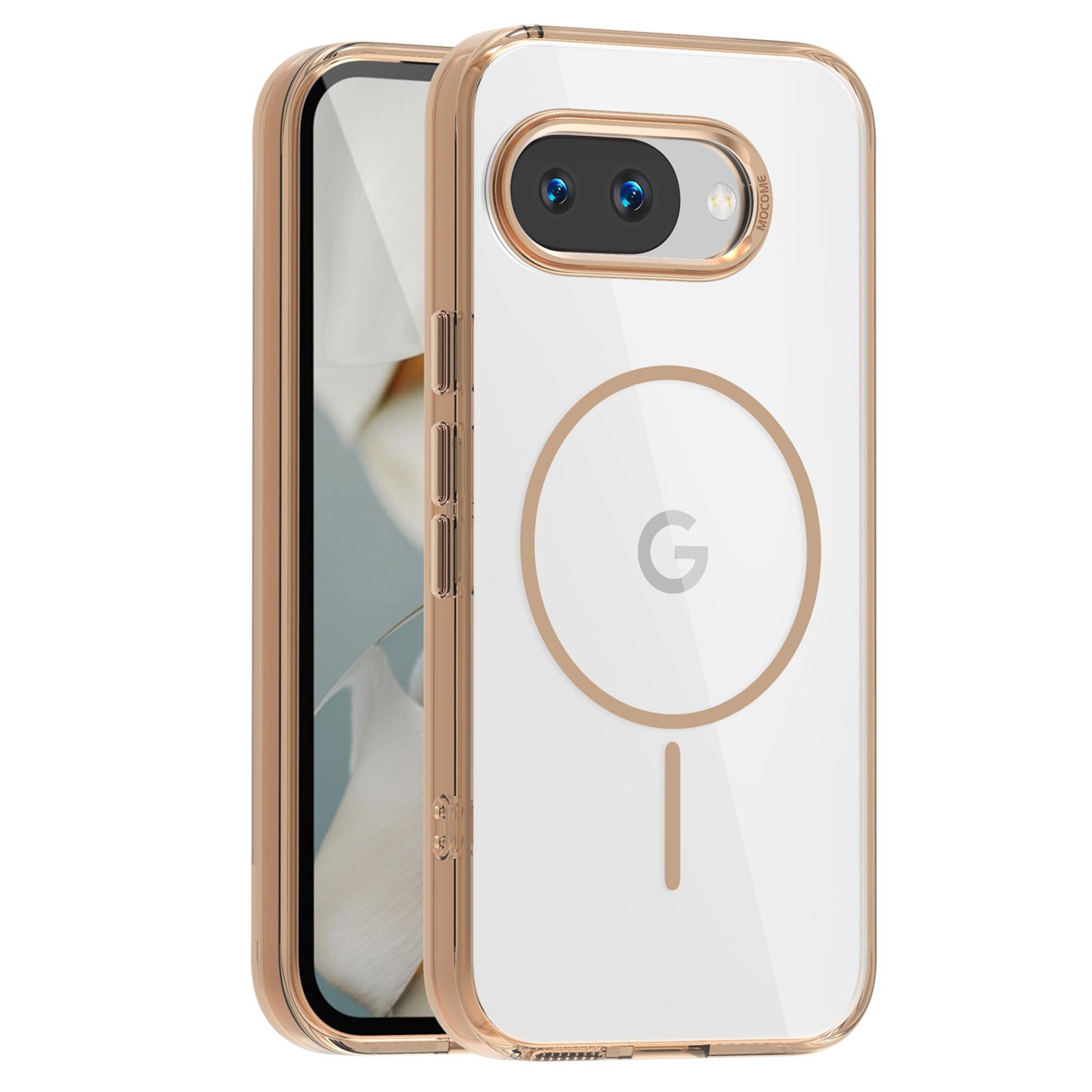 

Для Google Pixel 9a Магнітний чохол Сумісний з MagSafe TPU PC Прозорий чохол для телефону Desert Gold