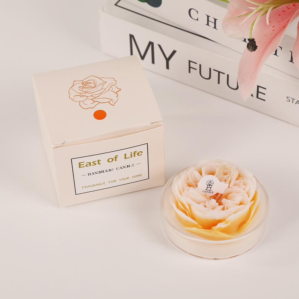 

Ароматерапевтическая свеча с ароматом розы Домашний креативный аромат Сувенир на День матери Фигурка свечи Orange - Chamomile