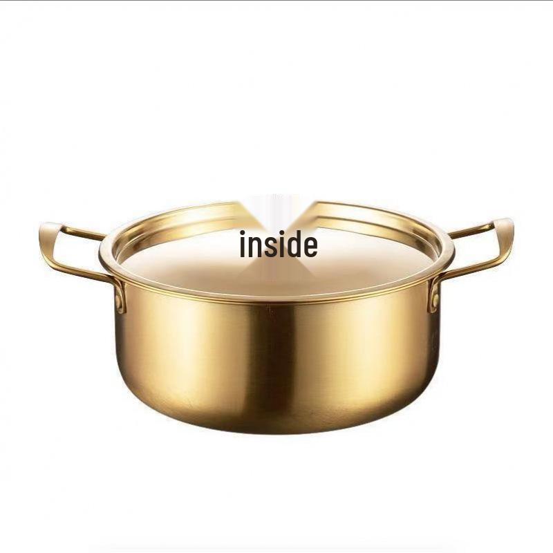 Korean Style Instant Noodle Cooking Pot - Single Serve Ramen Soup Bowl