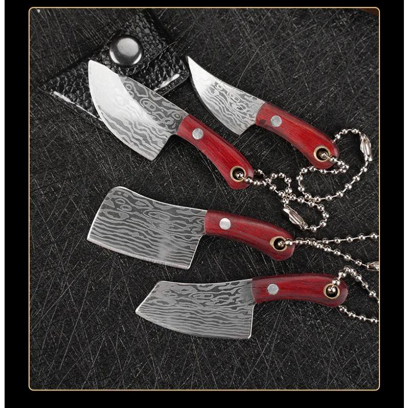 Stainless Steel Sharp Mini Kitchen Knife Box Express Unpackage Cutter Keychain Creative Paring Knife Portable Carry EDC Tool
