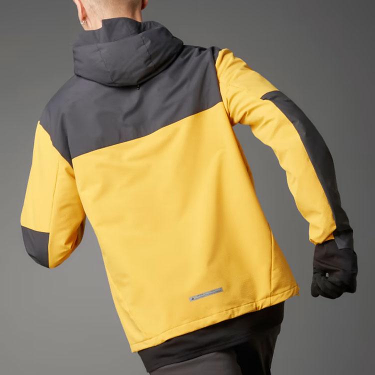 adidas Ultimate Running Cold.Rdy Hooded Colorblock Jacket Men Jacket Yellow IL1968