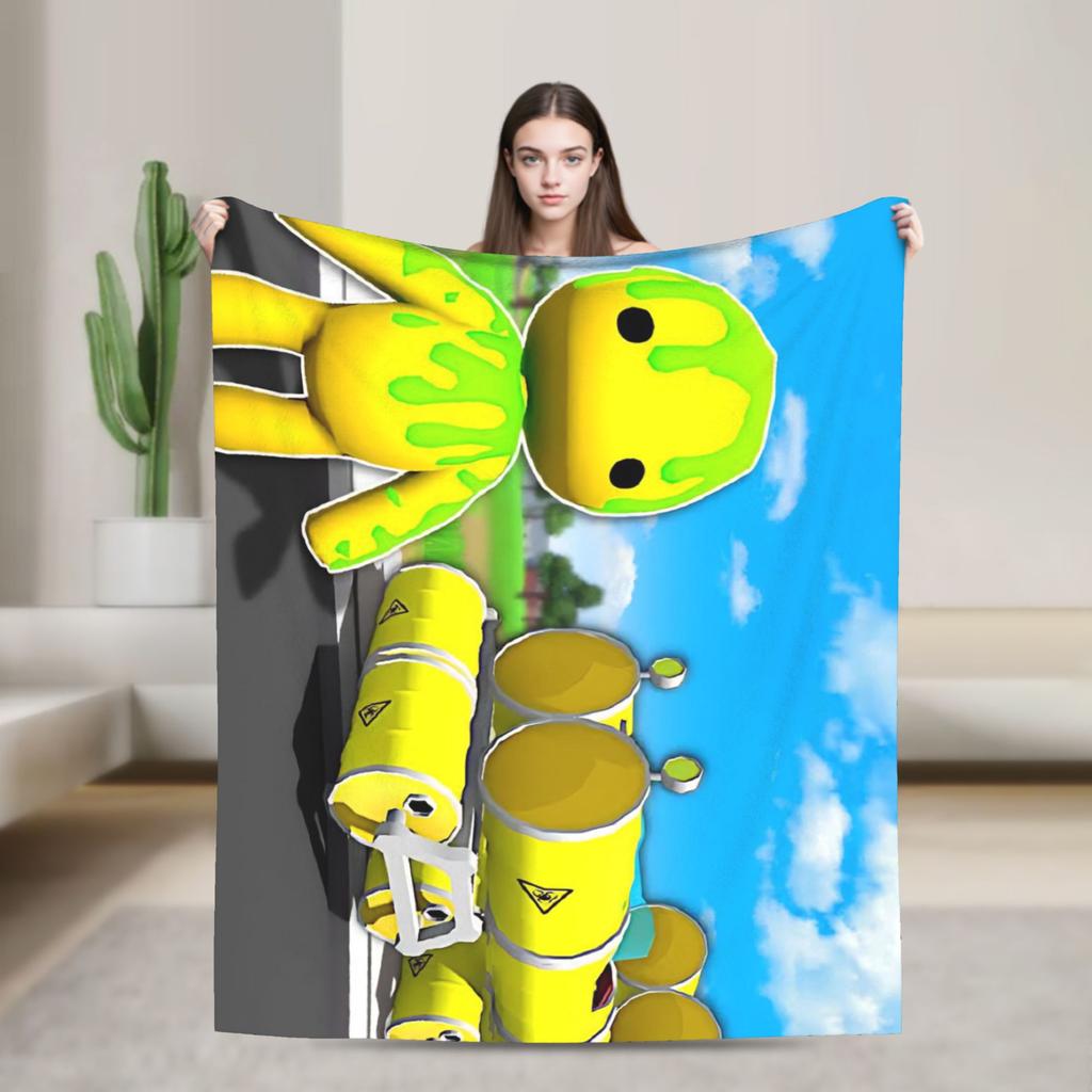 Wobbly Life Sandbox Spieldecke Cartoon Lustig Flanell Neuheit Warme Überwurfdecken für Tagesdecke Dekoration Outdoor