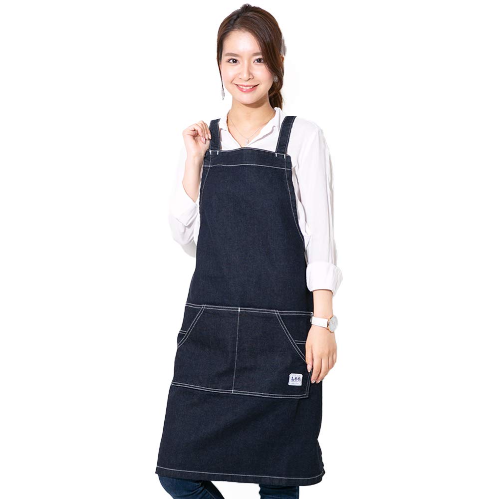 Lee Apron Denim Work Hickory Stretch Denim Navy Apron, Apron,
