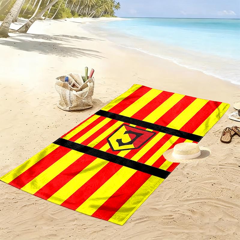 Jagiellonia Biaystok Print Beach Towel Large Soft Quick Dry Towel For Beach Camping Swimming