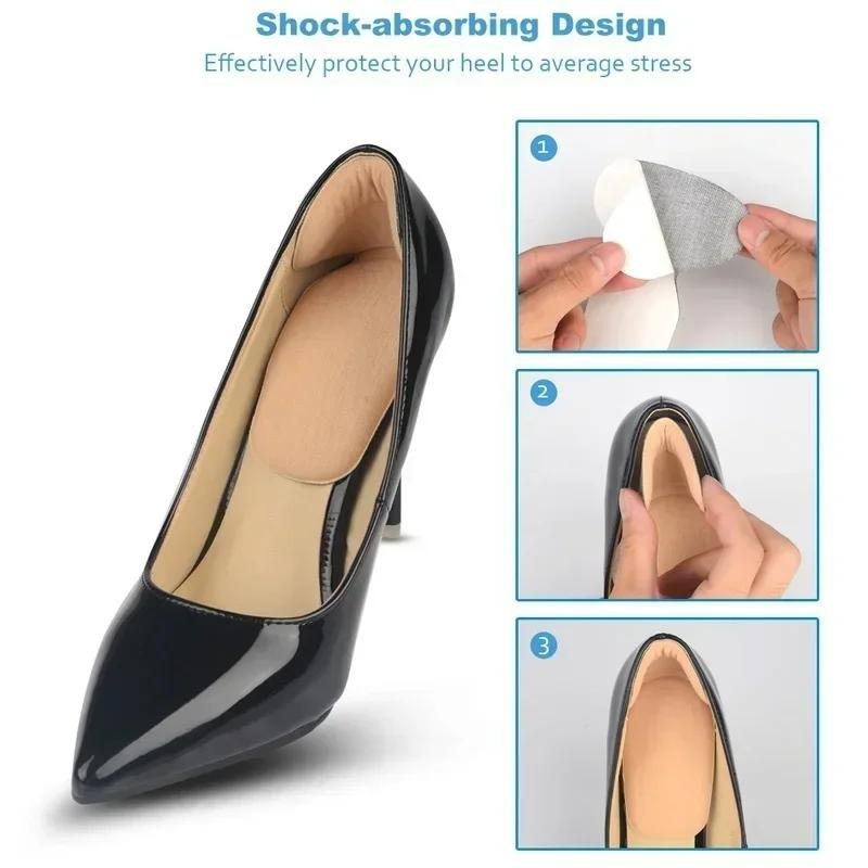 New Heel Patch Foam 2 In 1 Heel Pad Anti Wear Patch Improves Shoe Slip And Adjusts Shoe Size Insole Height Increase Insole