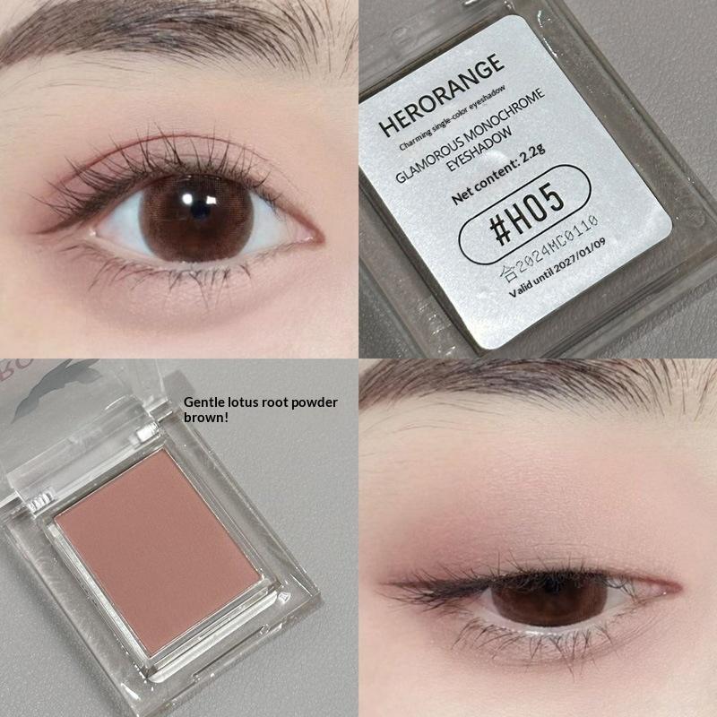 Mini Matte Eyeshadow Peach Pink Blush Nude Brown Face Contour Waterproof Long Lasting Glitter Matte Eyeshadow Primer Base Makeup