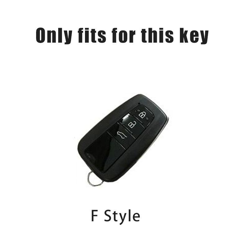 TPU Car Alloy Leather Key Case For Toyota Land Cruiser 200 300 Prado Crown TLK 200 Yaris Cross Hilux Innova Fortuner Camry 55