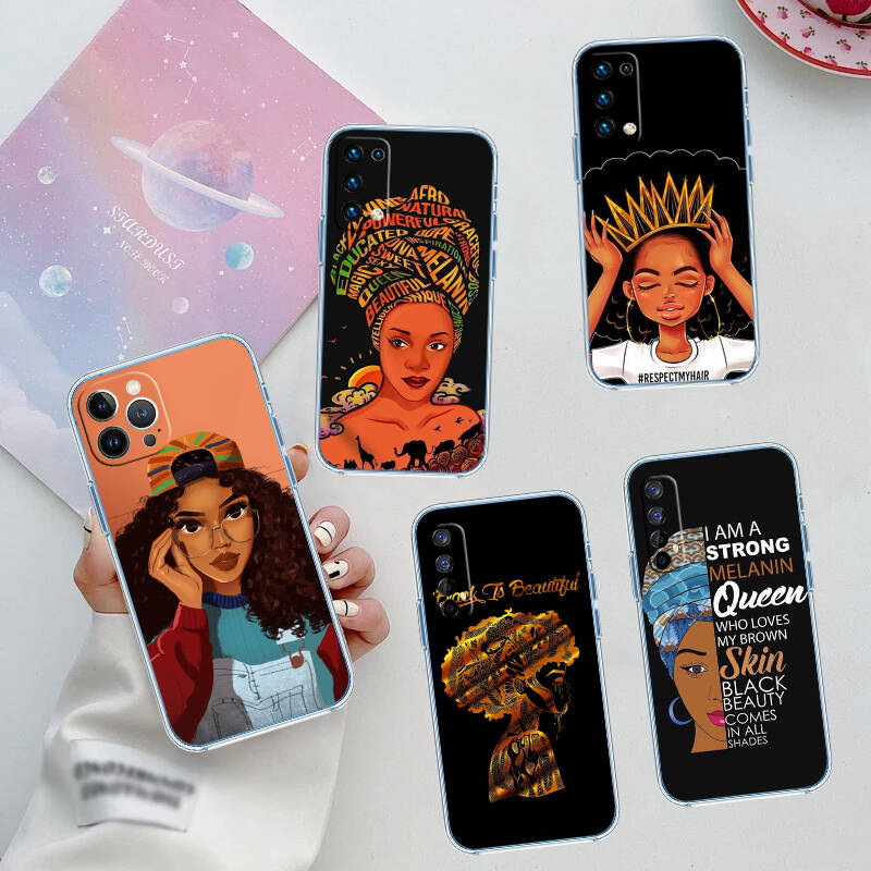 Chica Poppin Black Girl Case for Motorola G10 G20 G04 E30 E40 E22 E20 E13 E15 G22 G23 G05 G75 G35 G55 E22S E7 G6 G7 G8 G9 Plus Power Play