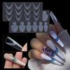 1 Sheet Duals Sided French Nail Forms Sticker French Line Sticker Nail Extension Forms Guide Stickers for Nail Design