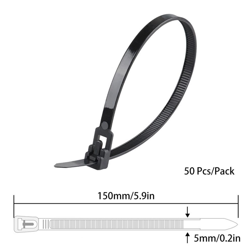 Legături de cablu reutilizabile din nailon Legături de cablu detasabile Fixe de legare Culoare Negru Alb Dezasamblare Se poate slăbi Legături de cabluri Slipknot Legături de cablu