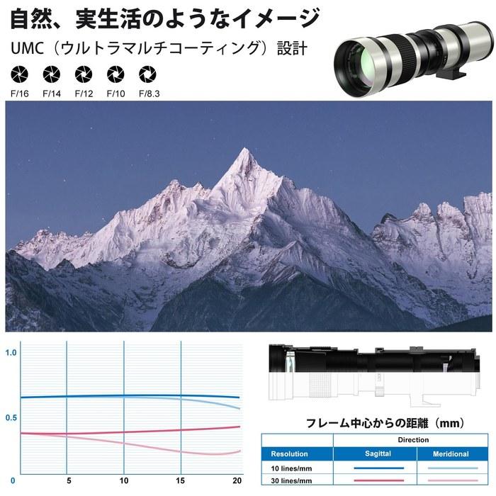Lightdow Telephoto Lens 420-800mm f/8.3 Manual Zoom + T-Mount Ring for Sony Alpha A9 A7S A7R A7S A7 II A6000 A6300 A6500 A5100 A5000 Manual
