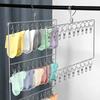 Windproof Stainless Steel Sock Drying Rack, Clothes Drying Hanger for Bras and Underwear (3 Layers, 30 Clips)