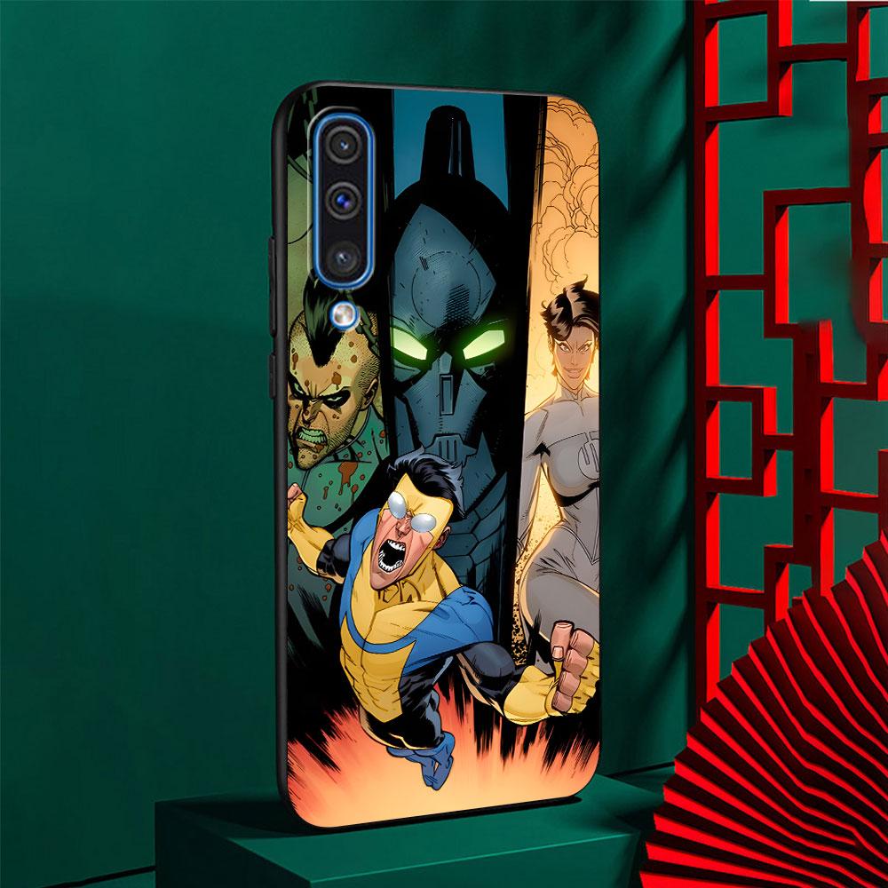 Invincible Case for Samsung Galaxy A10s A50 A50s A02s A03s A20 A30 A20e A70 A70s A20s A30s A10 A40 A04 A04s Black Phone Cover