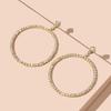 Popular Jewelry, Diamond Claw Chain, Exaggerated Large Earrings, Round Circle Earrings, Fashionable Earrings.