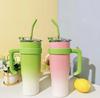 Summer Cold Retention Ice Cup Big Mac Tumbler Large Capacity Men's and Women's High Face Value Water Cup Net Red Cup with Straw