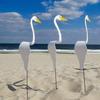 Flamingos Yard Decorations Plastic Flamingo Lawn Statue with Metal Stakes
