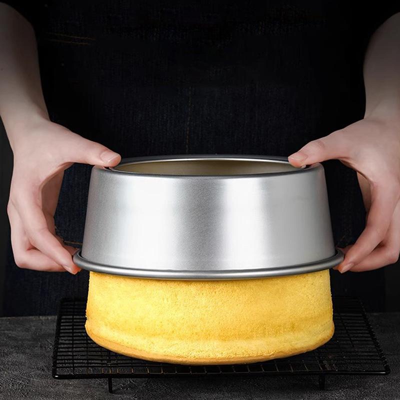 Aluminum Alloy round Cake Pan Set 2/4/6/8 Inch with Removable Bottom Chiffon Cake Mold Mould Tin Bakeware Tool for Home Baking