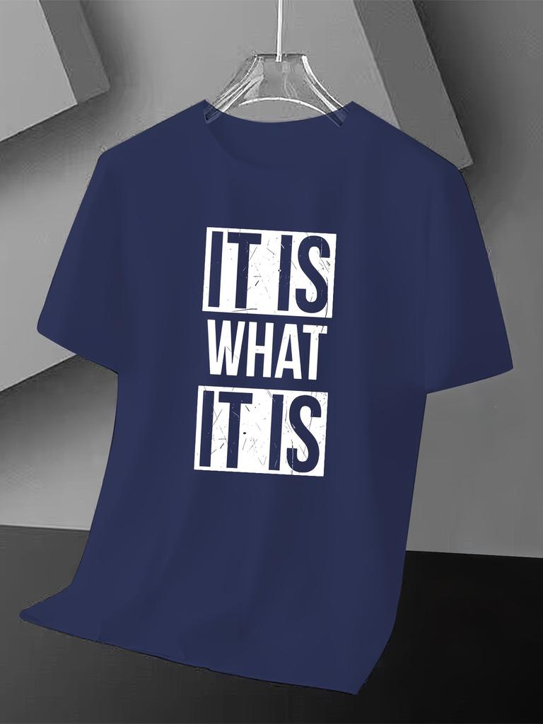 Men's Graphic Tee - Casual Crew Neck, Short Sleeve T-Shirt with Stretch Fabric, Machine Washable -Leisure Style