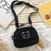 Women Girls Soft Corduroy Shoulder Bag Cute Japanese Korean Style Messenger Bag Purse Student Handbag Mini Satchel