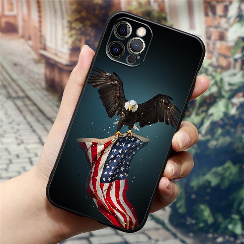 Custodia per Telefono Bandiera Americana USA Stella a Cinque Punte Per Apple iPhone 16 15 14 13 12 11 Pro Max XR XS Max 7 8 Plus SE2 Cover Posteriore