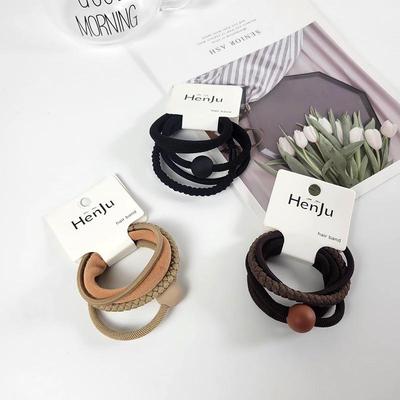 Set of 4 High-Elasticity, Durable Hair Ties for Women - No Snag, Elegant Ponytail Holders