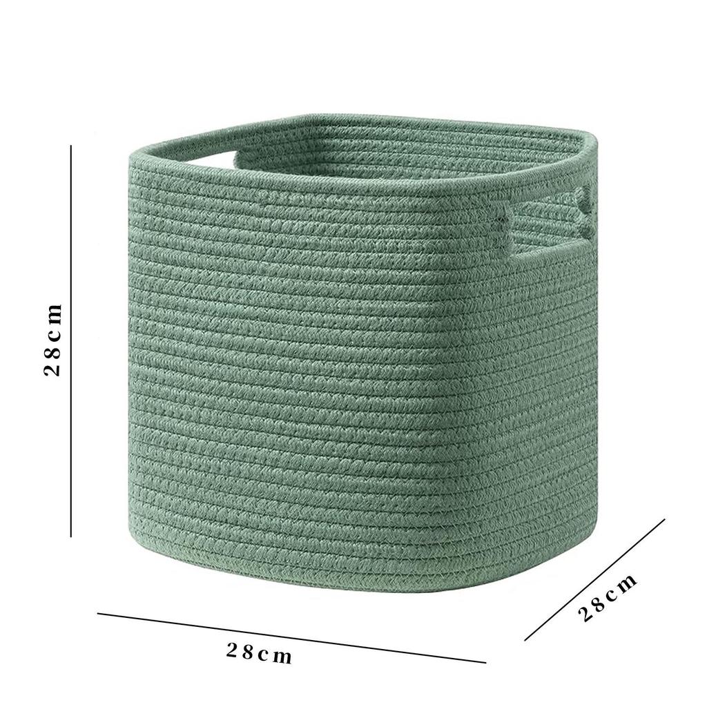 Large Capacity Woven Cotton Laundry Hamper and Storage Basket