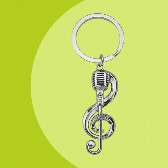 Pingente de Chaveiro Tema Musical Estilo Chaveiro Fone de Ouvido Pingente de Nota Musical Porta-Chaves Entusiastas de Esportes