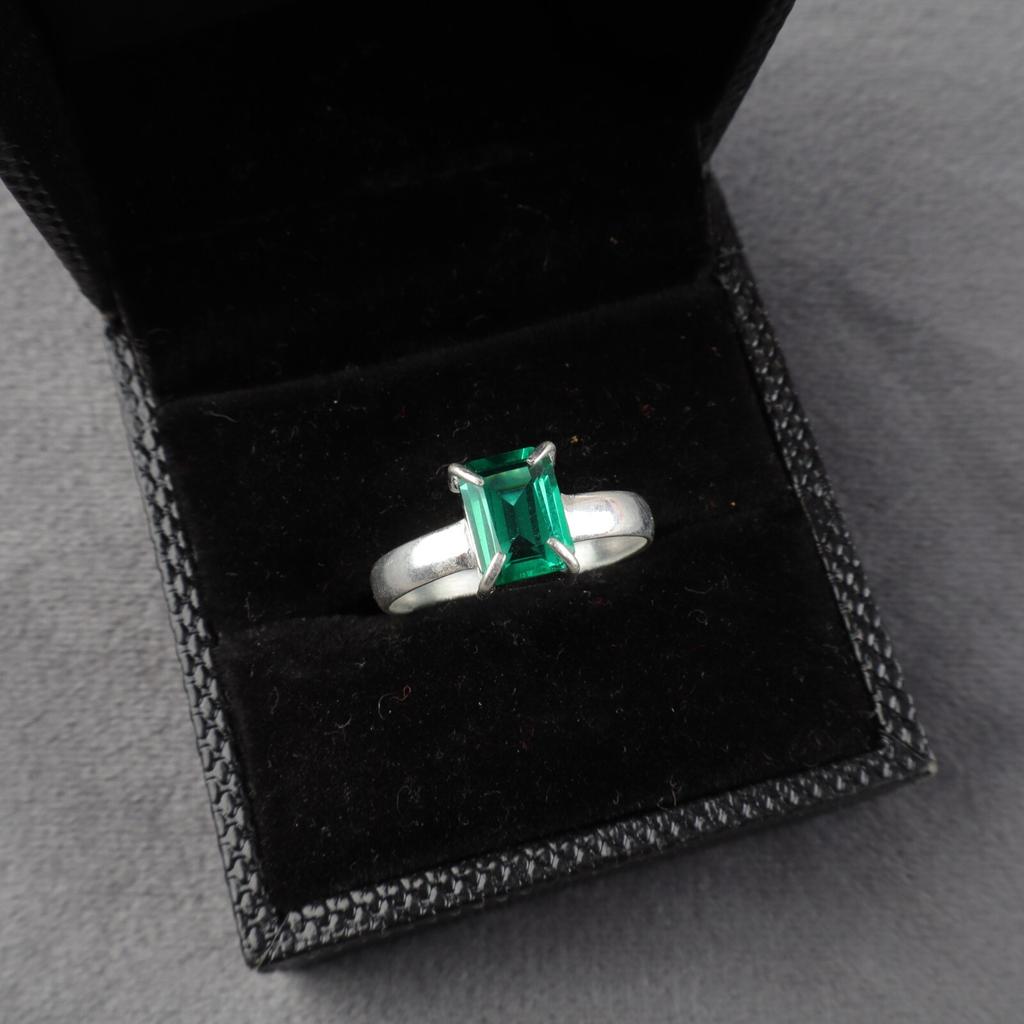Chrome Diopside Gemstone 925 Sterling Silver Jewelry Handcrafted Statement Ring RR-30-2