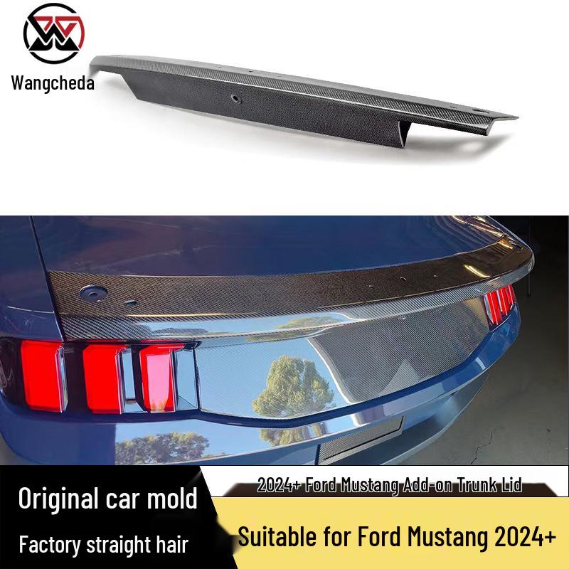 2024+ Ford Mustang Carbon Fiber Trunk Spoiler and Rear Diffuser