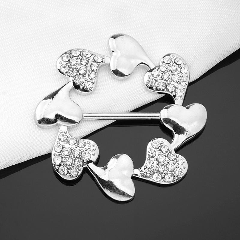 Headscarf Buckle Pearl   Clothes Corner Silk Scarf Shawl Brooch