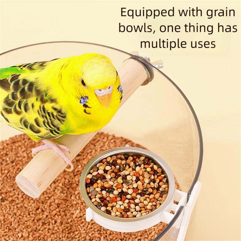 Bird Toilet Stand For Parrots Training Sett With Removable Tray Safe Substance Cage Mounting Pet Bird Accessory