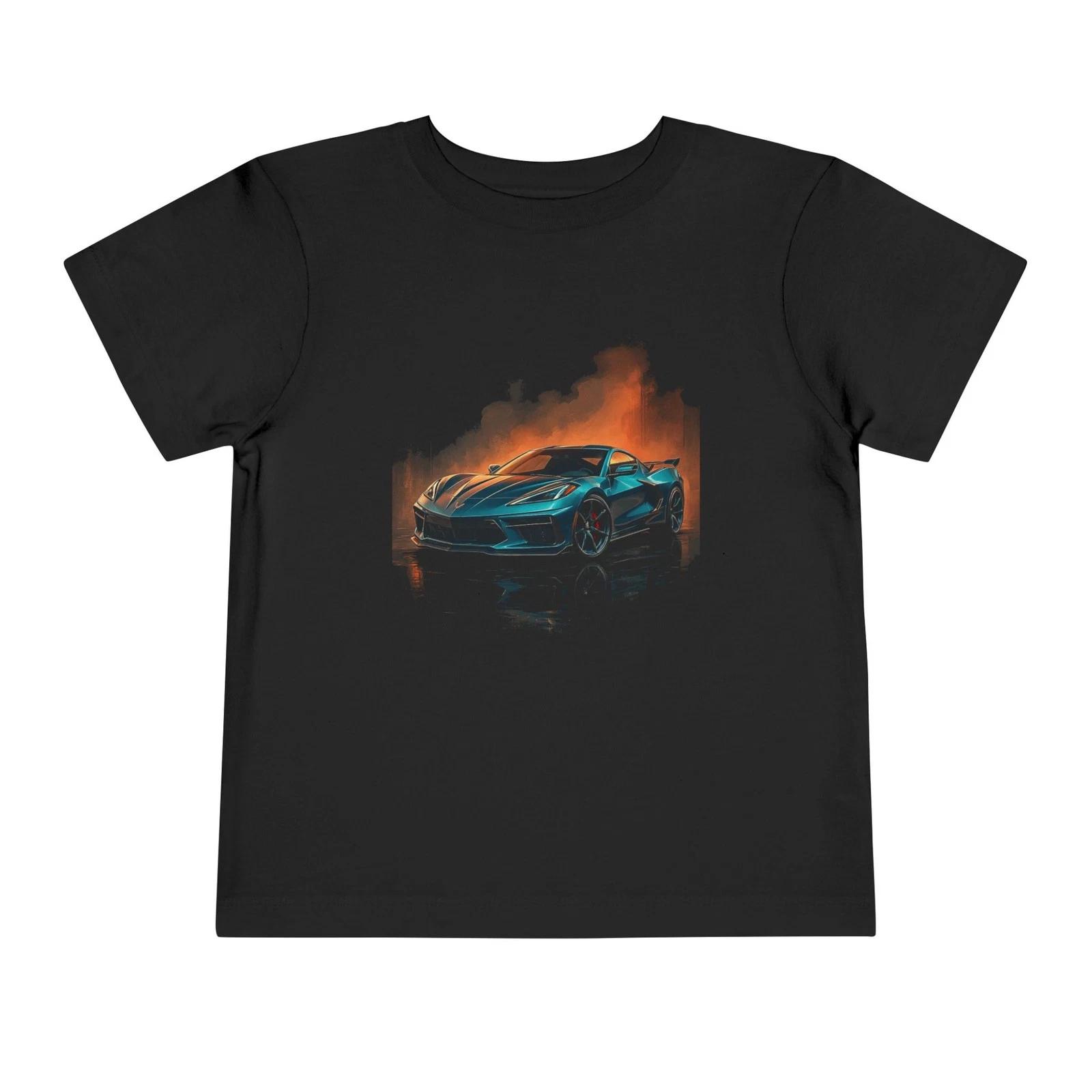 C8 Supercar Fire-Inspired Toddler T-Shirt XXXXL